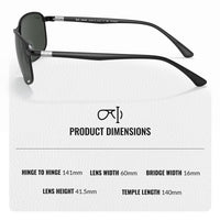 Thumbnail for Ray-Ban RB3671CH CHROMANCE POLARIZED Square-Round Shaped Sunglasses for Men & Women – Includes Official Rayban Eyewear Kit – Ideal Formal & Casual Wear Sunglasses – Dark Grey Chromance Lens