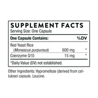 Thumbnail for THORNE Red Yeast Rice + CoQ10 - Maintain Healthy Cholesterol Levels and Supports Cardiovascular Health* - Gluten-Free, Dairy-Free - 120 Capsules