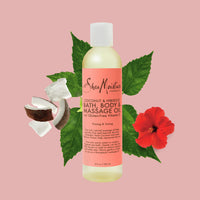 Thumbnail for Shea Moisture Coconut & Hibiscus Massage Oil and Body Oil for Dry Skin, Bath Oil with Coconut Oil and Vitamin E Oil for Skin, 8 oz