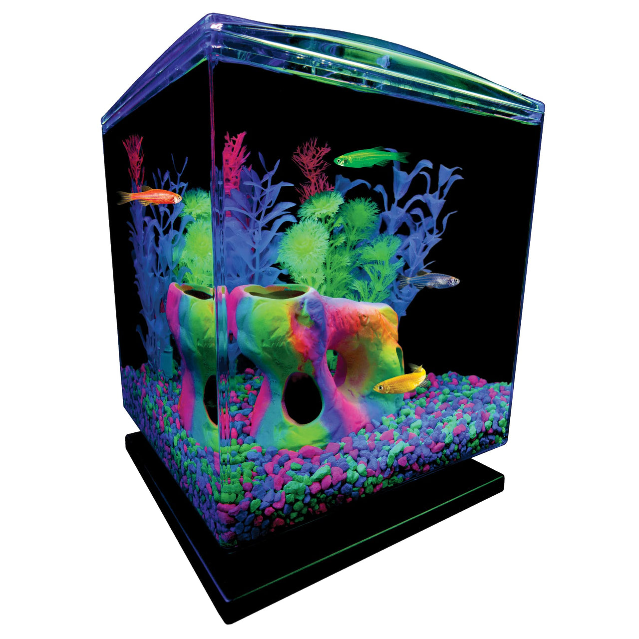 GloFish Aquarium Gravel, Pink/Green/Blue Mix, Complements GloFish Tanks, 5 Pounds