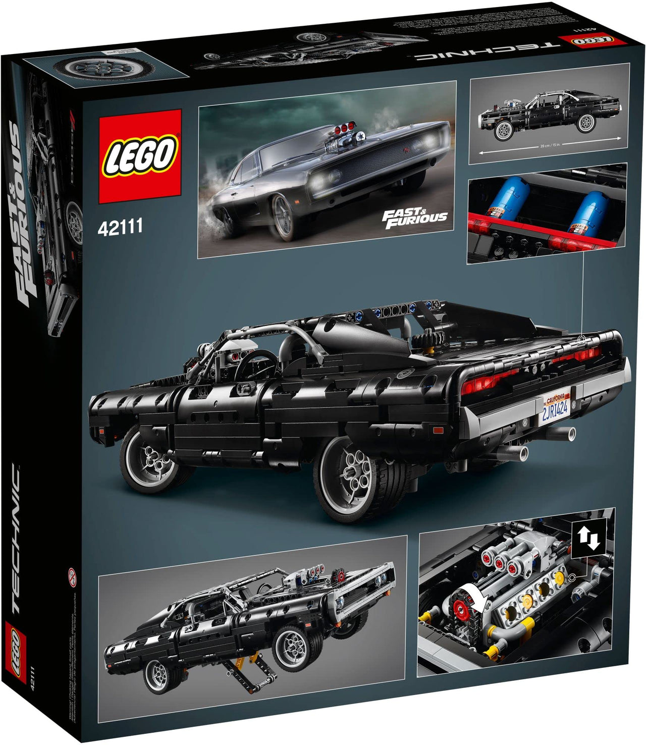 LEGO Technic Fast & Furious Dom's Dodge Charger 42111 Building Toy - Racing Car Model Building Kit, Iconic Movie Inspired Collector's Set, Gift Idea for Kids, Teens, and Adults Ages 10+