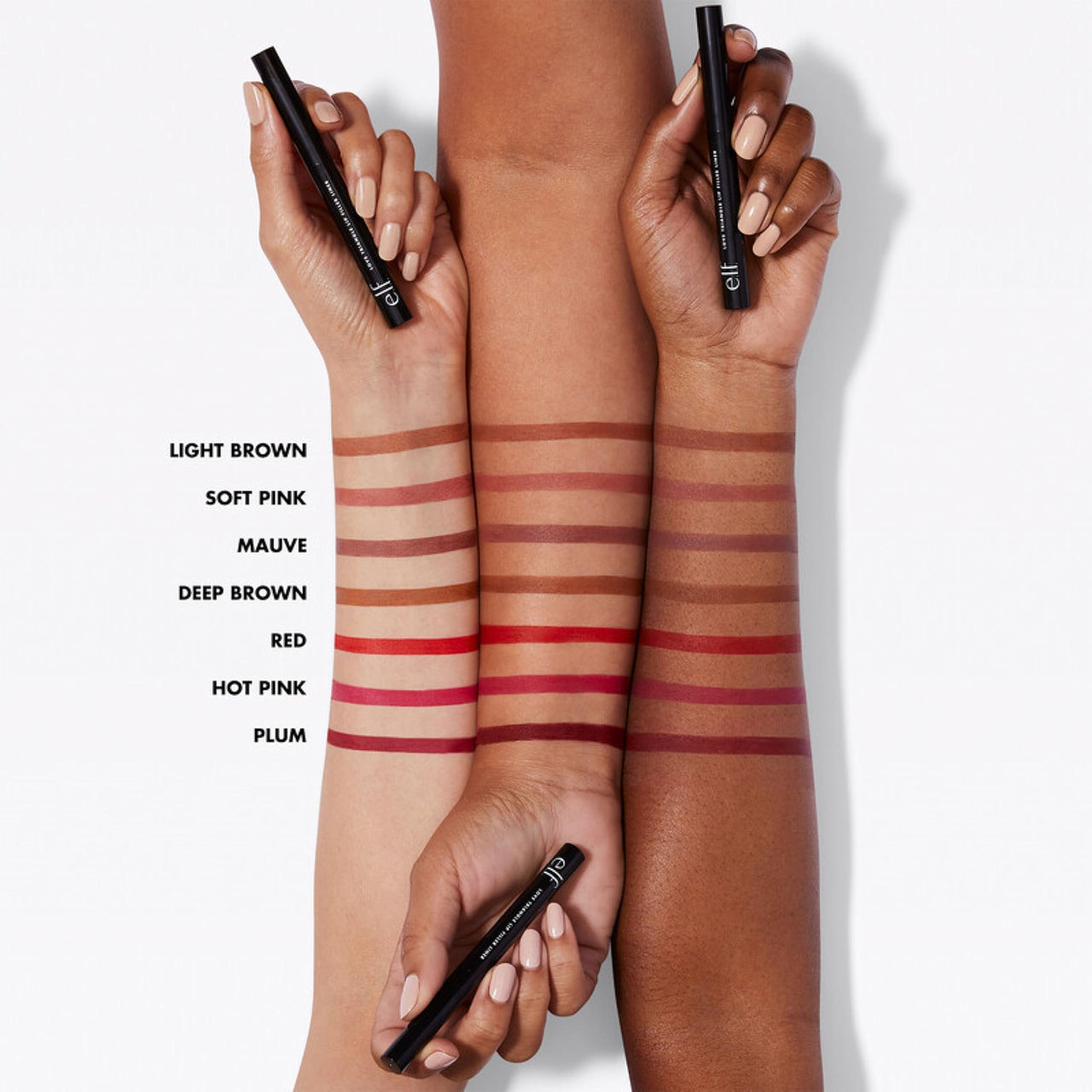 e.l.f. Love Triangle Lip Filler Liner, 2-in-1 Lipliner Pencil For Sculpting & Filling, Long-Lasting Intense Color, Vegan & Cruelty-Free, Light Brown