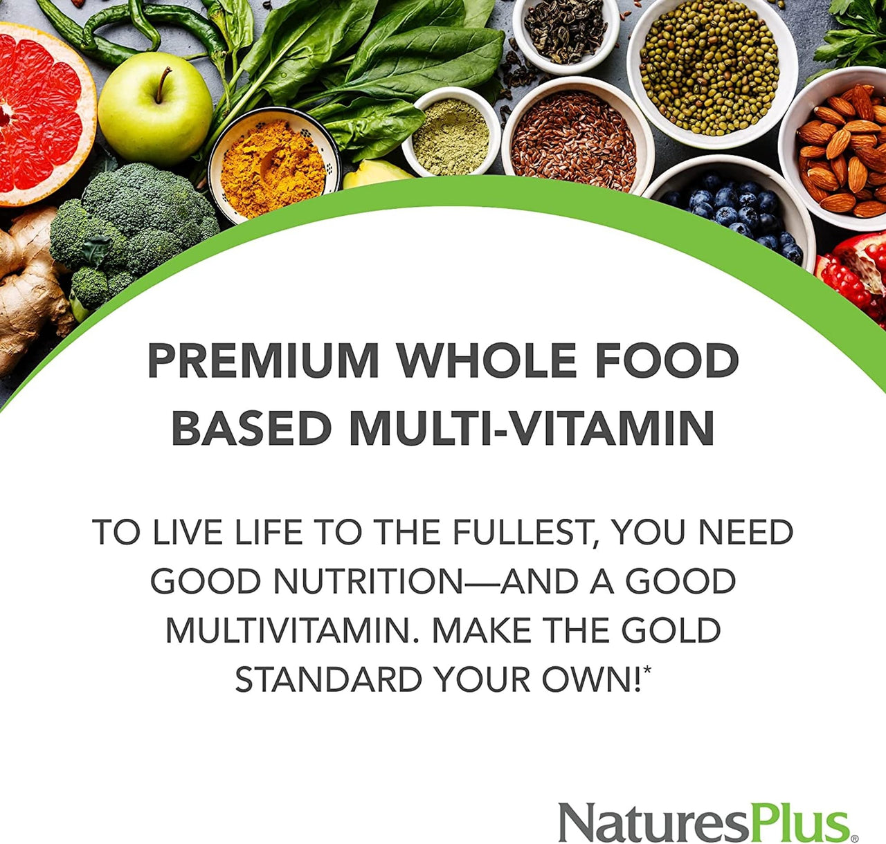 NaturesPlus Source of Life GOLD Multivitamin - 180 Mini-Tabs - With Vitamins D3, B12 & K2 - Blood, Bone & Immune Support - Vegetarian & Gluten Free - 30 Servings