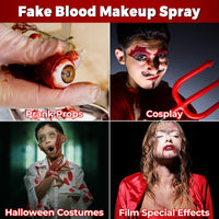 Thumbnail for BOBISUKA Fake Blood Spray for Cosplay - Vampire Blood Washable for Clothes and Face - Fake Blood Makeup (Dark, 50ml)
