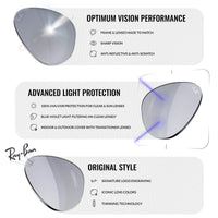 Thumbnail for Ray-Ban RB3016 CLUBMASTER Blue-light Clear Square Shape Sunglasses With Eyewear Kit Bundle - Adjustable Nose Pads - Ideal Formal and Casual Wear Square Sunglasses