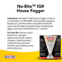 Thumbnail for Durvet 011-1131 No Bite IGR House Fogger (3 Pack), 6 oz