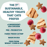 Thumbnail for Shameless Pets Crunchy Cat Treats - Kitty Treats for Cats with Digestive Support, Natural Kitten Treats with Real Chicken, Healthy Flavored Feline Snacks - Cran You Say Chicken, 1-Pk