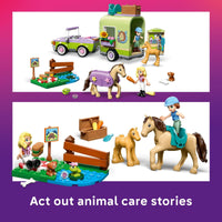 Thumbnail for LEGO Friends Horse & Baby Foal Trailer Building Toy for Girls & Boys - Pretend Play Set for Kids, Ages 7+ - W/Autumn & Matilde Minidolls, Toy Animals, & Accessories - Gift Idea for Birthdays - 42695