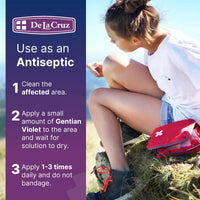 Thumbnail for De La Cruz Gentian Violet - Violeta de Genciana 1% First Aid Antiseptic for cuts, scrapes and Burns, 1 FL OZ