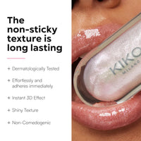 Thumbnail for Kiko Milano 3D Hydra Lip Gloss – High Shine, Hydrating, Plumping, Non-Sticky, Moisturizing Lip Makeup – 10 Sparkling Strawberry – 6.5ml