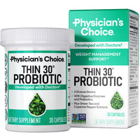 Thumbnail for Physician's CHOICE Probiotics for Weight Management & Bloating - 6 Probiotic Strains - Prebiotics - Key ingredient Cayenne - Supports Gut Health - Weight Management for Women & Men - Green Tea - 30 CT