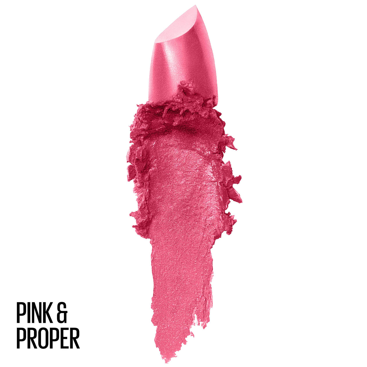 Maybelline Color Sensational Lipstick, Lip Makeup, Cream Finish, Hydrating Lipstick, Pink & Proper, Coral Pink ,1 Count