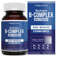 Thumbnail for BioActive Vitamin B Complex - Blood Stream Ready, Methylated B Complex - Featuring Methylfolate, 3 BioActive Forms of B12, BenfoPure® B1 & Pantesin® B5 - 12 B Vitamins in Clinical Doses - 60 Servings