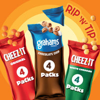 Thumbnail for Gripz Mini Baked Snack Crackers, Sweet and Salty Snacks, Variety Pack, 11oz Box (12 Pouches)