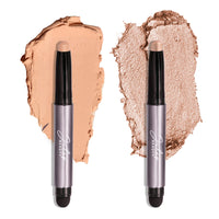 Thumbnail for Julep Eyeshadow 101 Crème-to-Powder Waterproof Eyeshadow Stick Duo – Long-Lasting, Crease-Proof, Easy Apply with Built-in Smudger - Desert & Champagne