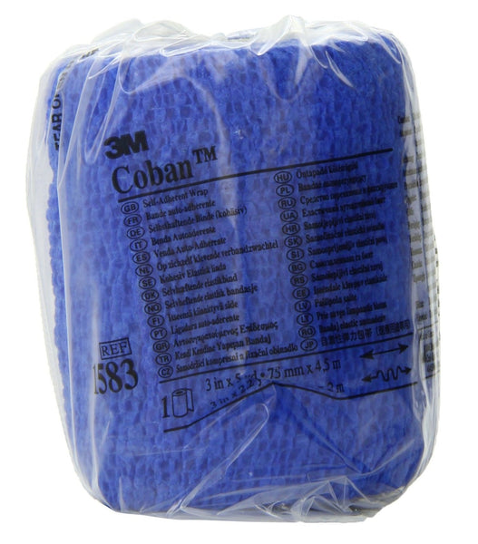 3M Compression Bandage Coban NonWoven Material / Elastic Fibers 3 Inch x 5 Yard NonSterile (1583B) - 1/Roll