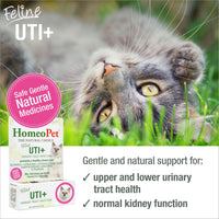Thumbnail for HomeoPet Feline UTI+, Safe and Natural Urinary Tract Supplement for Cats, Feline Urinary Tract Support, 15 Milliliters