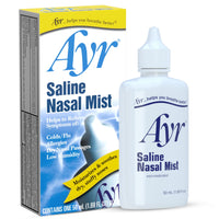 Thumbnail for Ayr Saline Nasal Mist Spray 50 mL â€“ Non Medicated Nasal Moisturizer for Dry Nasal Passages Cold and Allergy Relief (Pack of 2)