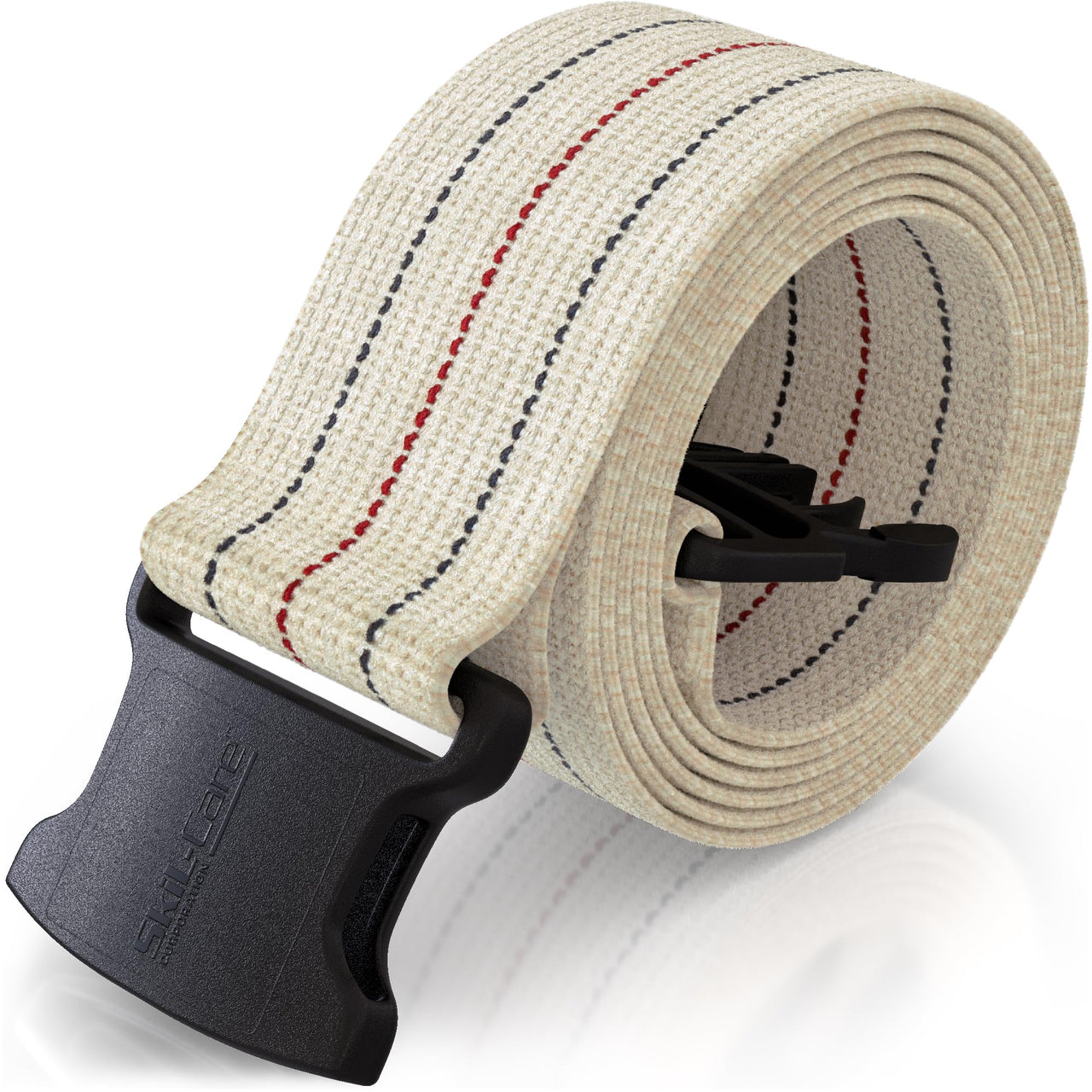 Skil-Care Cotton Gait Belt, Pinstripe Design, Gait Belt for Seniors, 60” L x 2” W, Secure Delrin Buckle, Durable Cotton Webbing Transfer and Physical Therapy Belt, 252050