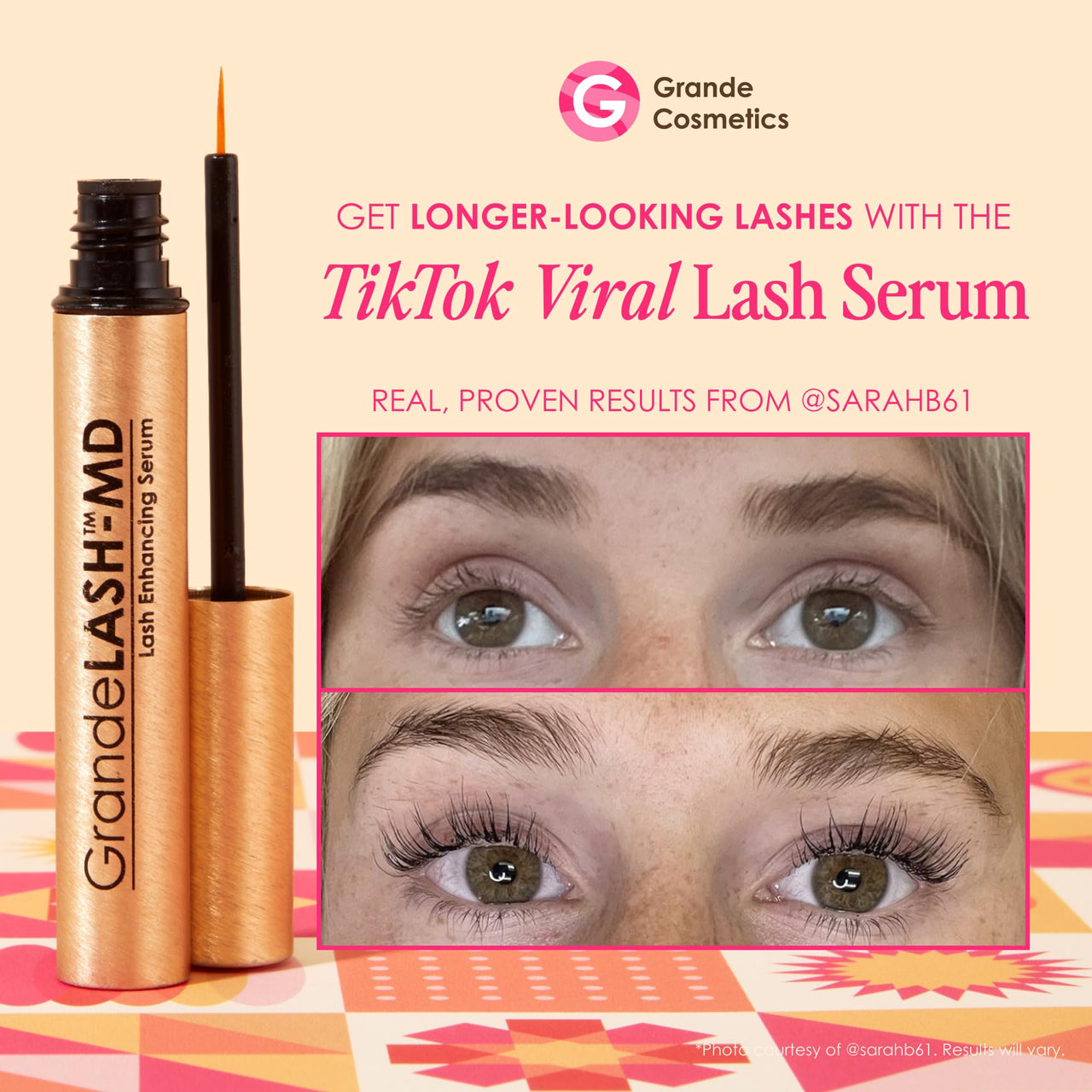 Grande Cosmetics 2-Step Lash System Set, GrandeLASH-MD & GrandeMASCARA Conditioning Peptide Mascara for Fuller, Healthier, Longer-Looking Lashes