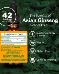 Thumbnail for Herb Pharm Asian (Panax) Ginseng Liquid Glycerite for Energy and Stamina, Alcohol-Free Glycerite, 1 Oz