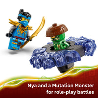Thumbnail for LEGO NINJAGO NYA vs. Mutation Monster Spinner Building Toy for Boys & Girls - Ninja Toy Figures & Playset for Kids, Ages 6+ - Includes 2 Minifigures for Pretend Play - Gift Idea for Birthdays - 71849