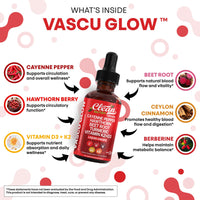 Thumbnail for Clean Nutra Cayenne Pepper Drops Supplement Liquid + Hawthorn Berry, Vitamin D3 K2 Beet Root Powder, Ceylon Cinnamon, Turmeric Curcumin, Organic Panax Ginseng, Berberine Extract 1 Pack