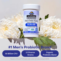 Thumbnail for Garden of Life Probiotics for Men, Dr Formulated 50 Billion CFU 15 Probiotics for Digestive Health + Organic Prebiotic Fiber, Colon & Immune Support, Daily Gas Relief, Shelf Stable, 30 Capsules