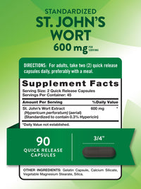 Thumbnail for Nature's Truth St Johns Wort 600mg | 90 Capsules | Standardized Extract | Non-GMO & Gluten Free Supplement