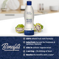 Thumbnail for Earth's Bounty Tahitian Organic Noni Juice - 32 fl.oz - 100% Pure, Natural Immune & Joint Support - Organic, Kosher Noni Juice - No Additives