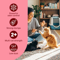 Thumbnail for Fresh Step Clumping Cat Litter, Multi-Cat, Long Lasting Odor Control Kitty Litter with Activated Charcoal, Low Dust Formula, 14 lb