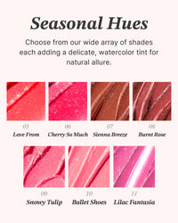 Thumbnail for Glint Glow Lip Balm (Snowy Tulip, 0.1oz) - Moisturizing Stain Lipstick with Shine for Natural Lips, Tinted Treatment. Luxurious Korean Skin Care Makeup. Chapped, Dry, Cracked