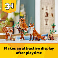 Thumbnail for LEGO Creator 3 in 1 Forest Animals Red Fox Toys - Building Toys for Kids, Boys & Girls, Ages 9+ - W/ 3 Building Options into Fox, Owl, or Squirrel - Gift for Birthdays - 31154