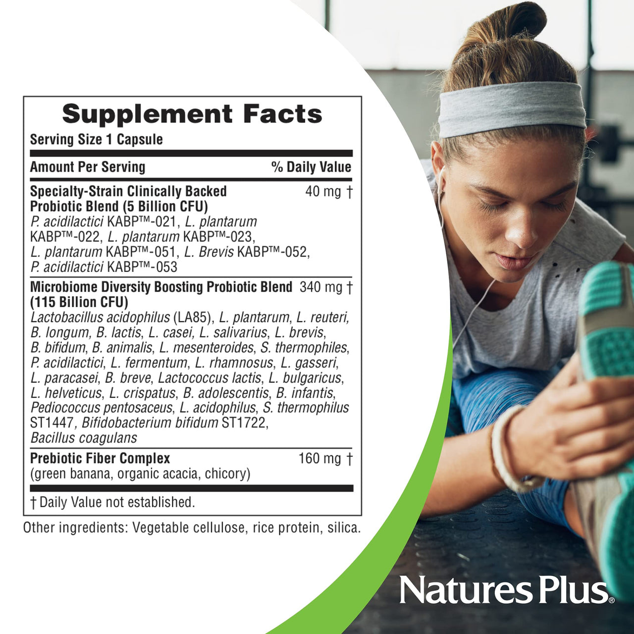 NaturesPlus GI Natural Probiotic Mega - 30 Capsules - Digestive & Immune Health - Gluten Free - 30 Servings