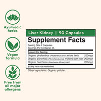 Thumbnail for ORGANIC INDIA Liver Kidney Herbal Supplement - Detoxify & Rejuvenate, Supports Healthy Liver & Kidney Function, Vegan, Gluten-Free, Kosher, USDA Certified Organic, Non-GMO - 90 Capsules