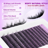 Thumbnail for EYDEVRO Wispy Lash Clusters Natural Eyelash Clusters 9-18mm Cluster Eyelash Extensions CD Curvature 192 Pcs Manga Cluster Lashes Individual Lashes DIY Lash Extensions