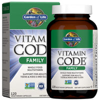 Thumbnail for Garden of Life Multivitamin for Women, Men & Kids Age 6 and up, Vitamin Code Family Multi - 120 Vegetarian Capsules, Whole Food Vitamins, Food Blend & Probiotics, Gluten Free Dietary Supplements