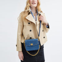 Thumbnail for Coach Polished Pebbled Leather Cassie Crossbody 19, B4/Deep Blue