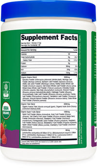 Thumbnail for Nutricost Organic Super Greens Powder (30 Servings) Mixed Berry Flavor - Superfood Supplement Drink Mix