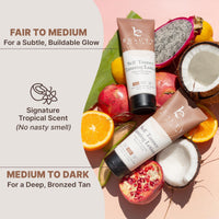 Thumbnail for Beauty by Earth Self Tanner - USA Made with Natural & Organic Ingredients, Moisturizing Self Tanning Lotion with Aloe Vera & Coconut for a Natural Glow, Streak-Free Fake Tan, Medium to Dark