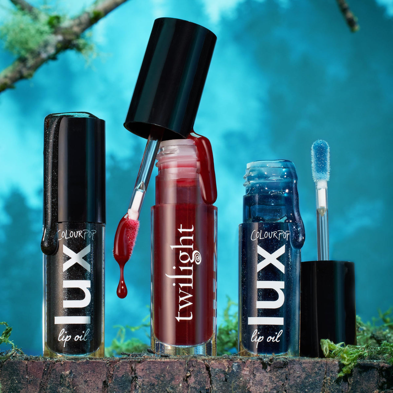 ColourPop x Twilight Lux Lip Oil - Hydrating, Sheer Tinted Oil Formulated with Antioxidant-Rich Chamomile Extract & Calendula Oil - Non-Greasy, Nourishing Red Lip Oil - Bells (0.16 oz)