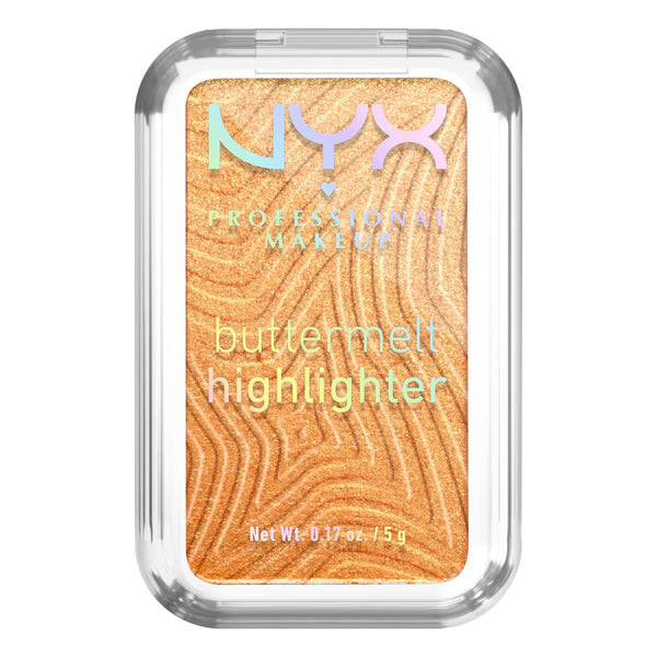 NYX PROFESSIONAL MAKEUP Buttermelt Highlighter, Powder Highlighter Makeup, With Up to 12H Wear and High Impact Glow - 30 Butta Bling (Light Copper)