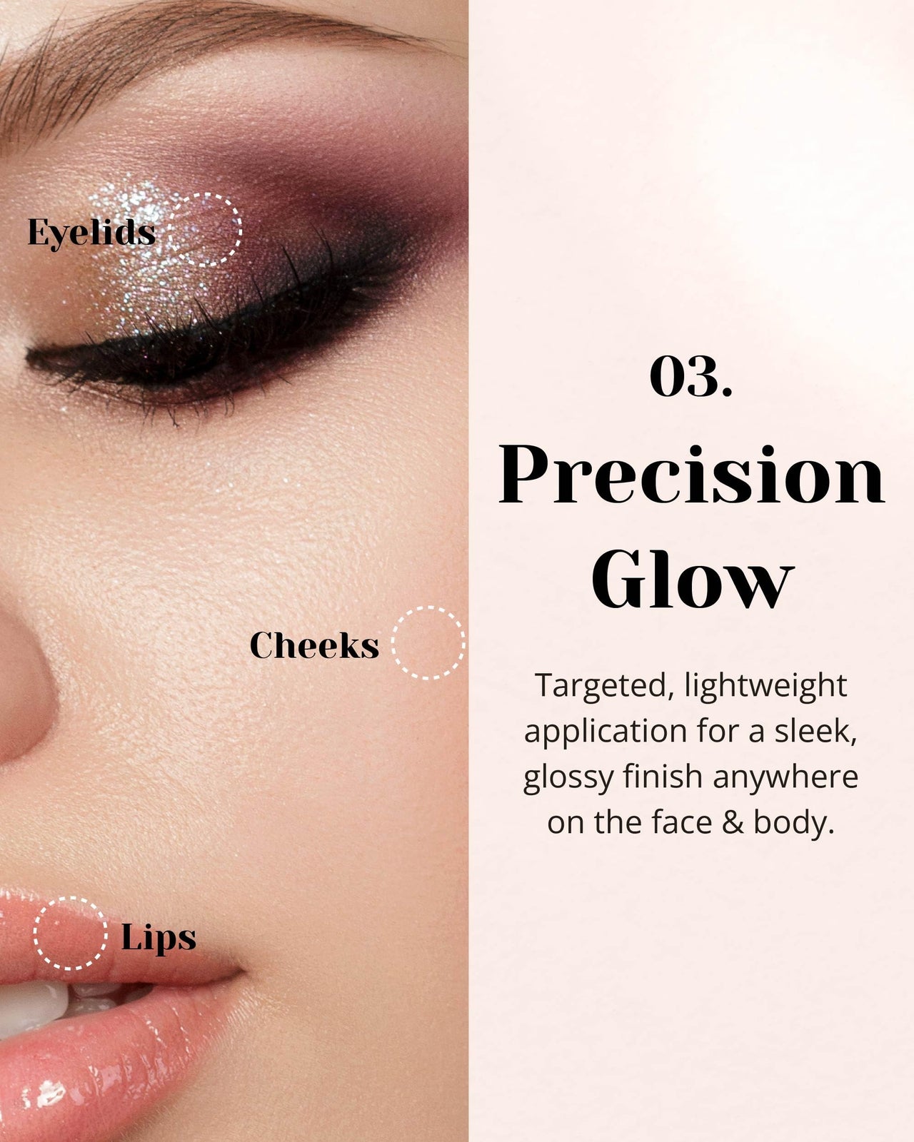 Glint Liquid Gel Highlighter (Dewy Moon, 0.1oz + Glosser, 0.1oz) - Multi-Use Face & Body Gloss Set for Smooth Glow and Long-Lasting Healthy Radiance. Korean Makeup for Eyes, Cheeks, Nose & Lips