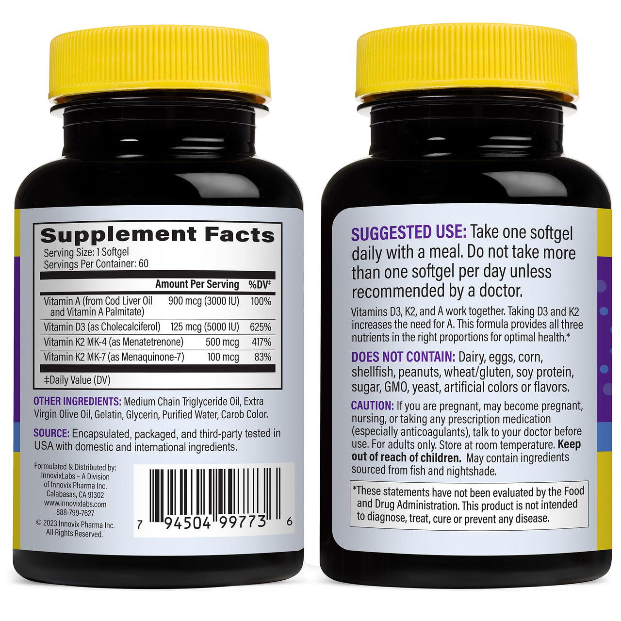 Magnesium & D3 Bundle: InnovixLabs Advanced Magnesium (150 Time-Release Capsules) and InnovixLabs Vitamin D3 +K2 Supplement (60 Softgels). Optimal Calcium Absorption, Supports Bone and Immune Health.*