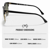 Thumbnail for Ray-Ban RB3016 Clubmaster Classic Square Shape Sunglasses With Eyewear Kit Bundle - High Bridge Fit - Ideal Formal and Casual Wear Square Sunglasses