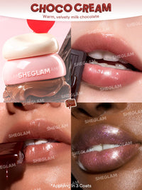 Thumbnail for SHEGLAM Hydra Jelly Pocket Lip Jam Hydrating Nourishing Lip Gloss Moisturizing Lip Makeup-Choco Cream