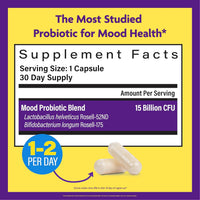 Thumbnail for InnovixLabs Mood Probiotic for Women & Men, Clinically Studied Digestive & Mood Support Supplement, Lactobacillus helveticus Rosell-52ND & Bifidobacterium longum Rosell-175, 60 Capsules