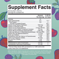 Thumbnail for MaryRuth Organics Toddler Multivitamin Gummies + Postbiotics | USDA Organic | Vitamins for Kids Ages 2+ | Immune Support | Vitamin C | Vitamin D3 | Vitamin A | Zinc | Vegan | Non-GMO | 60 Servings