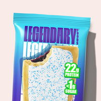 Thumbnail for Legendary Foods 22g Protein Pastry 0g Added Sugar, Low Carb, Gluten Conscious, Keto Snack, Ideal for Glucose Management, Includes Whey Protein Isolate, 8 Pack Frosted Blueberry
