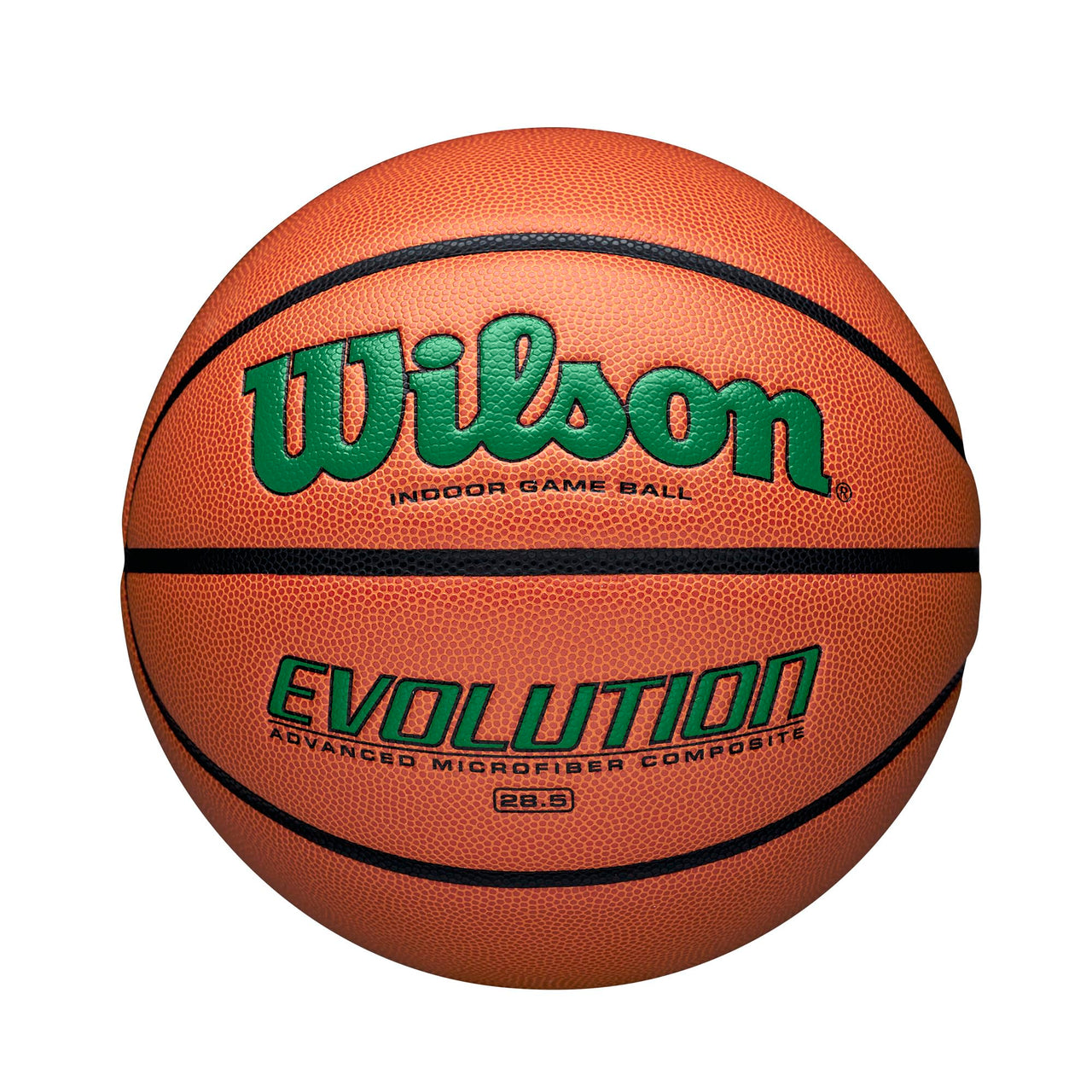 WILSON Evolution Indoor Game Basketball, Green, Size 6-28.5"